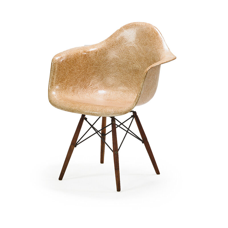 Charles and Ray Eames, ‘LAX chair’, ca. 1950, Design/Decorative Art, Walnut, enameled steel, plastic reinforced fiberglass, Rago/Wright/LAMA/Toomey & Co.