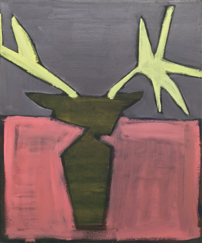 Dominykas Sidorovas, ‘The Golden Mask of a Deer. Shining Flowers on Matisse’s Grave’, 2018, Painting, Oil on canvas, Galerija VARTAI