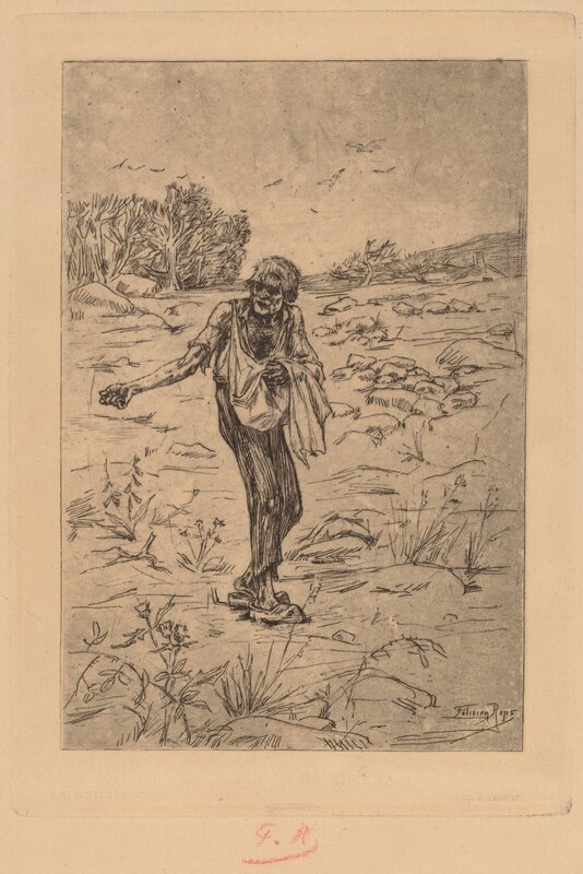 Félicien Rops, ‘The Parable of the Sower (Le Semeur de Paraboles)’, 1876, Print, Etching, National Gallery of Art, Washington, D.C.