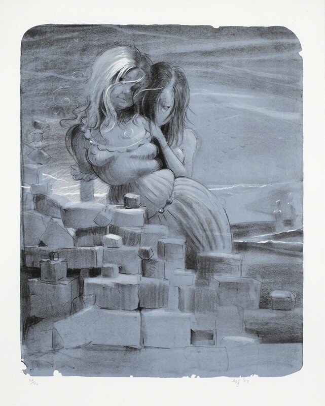 Lisa Yuskavage, ‘Forces’, 2007, Print, Lithograph on paper, Friends Seminary Benefit Auction