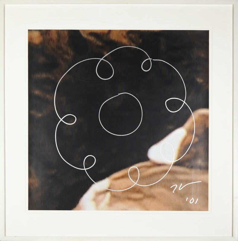 Jeff Koons, ‘Untitled (Flower)’, 2001, Drawing, Collage or other Work on Paper, Marker on found paper, Doyle