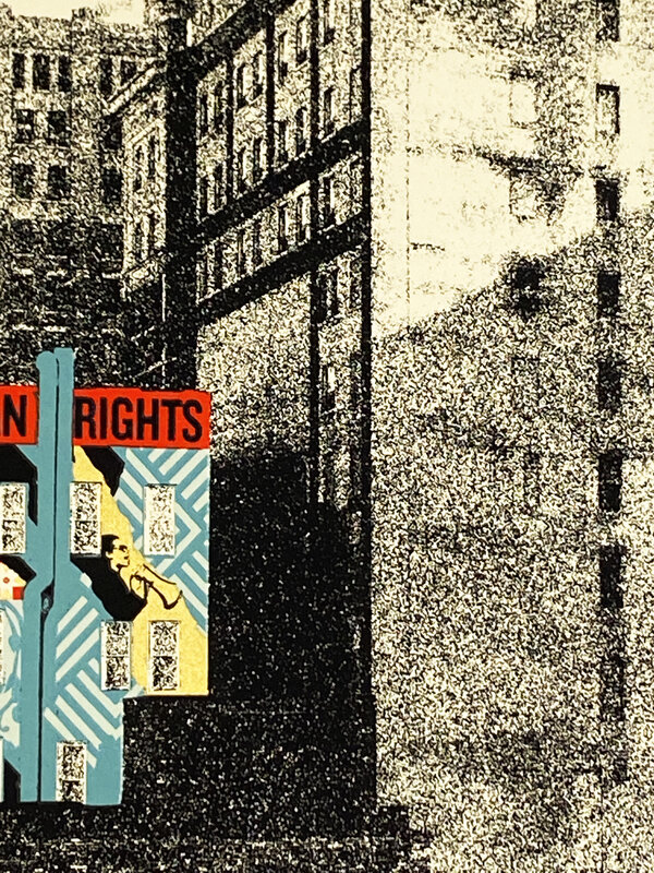 Shepard Fairey, ‘'Voting Rights Are Human Rights (MKE Mural)'’, 2020, Print, Screen print on cream, Speckletone fine art paper., Signari Gallery