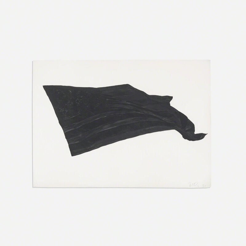 Robert Longo, ‘Black Flag #8’, 1990, Drawing, Collage or other Work on Paper, Tempera and graphite on paper, Rago/Wright/LAMA/Toomey & Co.