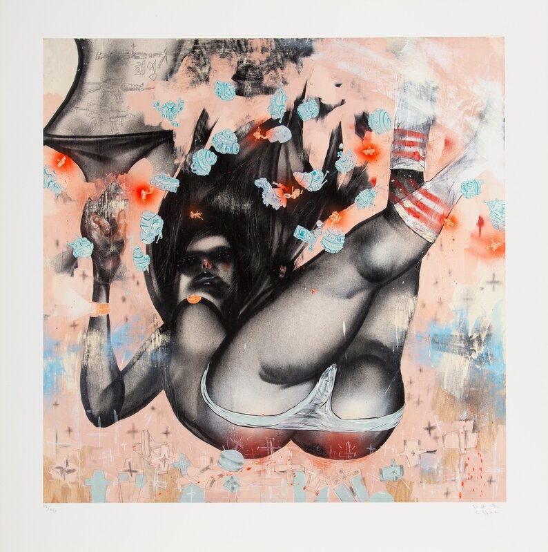 David Choe, ‘Falling for Grace’, 2008, Print, Giclee in colors on Arches paper, Heritage Auctions