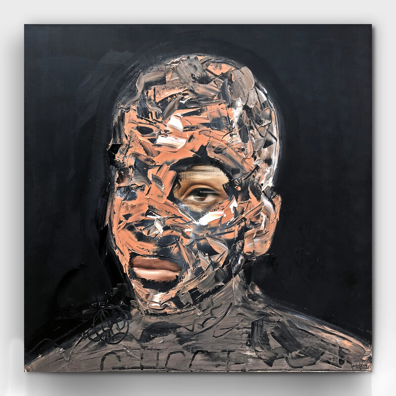 Preston Paperboy, ‘Damaged Goods’, 2019, Painting, Oil, Acrylic, Marker on Canvas, Belhaus