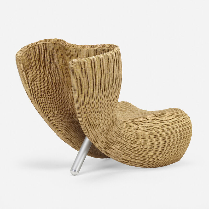 Marc Newson, ‘Wicker chair’, 1988, Design/Decorative Art, Wicker, aluminum, Rago/Wright/LAMA/Toomey & Co.