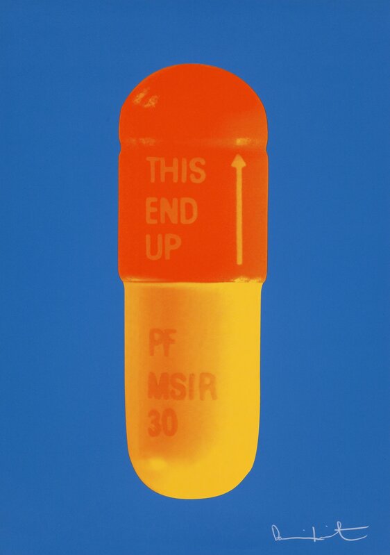 Damien Hirst, ‘The Cure - Sky Blue/Orange/Sunset Orange’, 2014, Print, Silkscreen on Somerset Tub Sized 410gsm. Signed and numbered., Paul Stolper Gallery