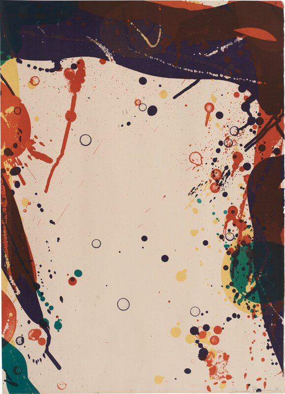 Sam Francis, ‘Untitled, from National Collection of Fine Arts Portfolio (L. P3)’, 1968, Books and Portfolios, Lithograph in colors, on Arches paper, the full sheet., Phillips