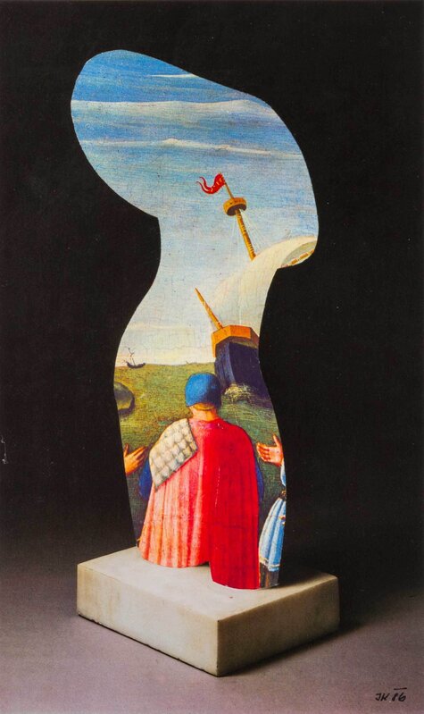 Jiří Kolář, ‘Scultura levata ed inserito veliero’, 1986, Drawing, Collage or other Work on Paper, Collage on cardboard, ArtRite