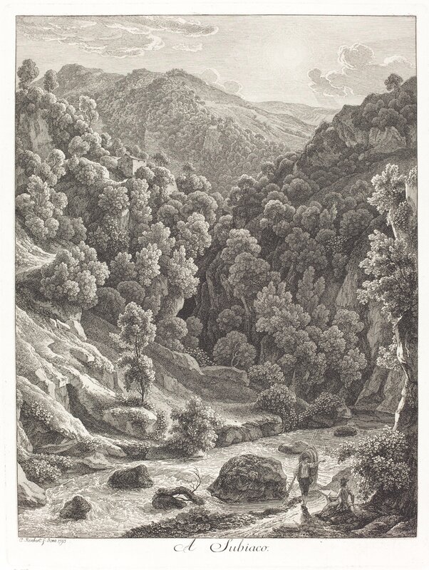 Johann Christian Reinhart, ‘A Subiaco (Near Subiaco)’, 1793, Print, Etching on laid paper, National Gallery of Art, Washington, D.C.