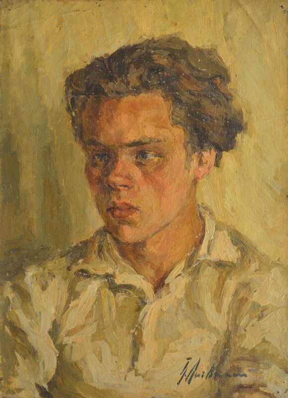 Petr Petrovich Litvinsky, ‘Self portrait’, 1942, Painting, Oil on canvas, Surikov Foundation
