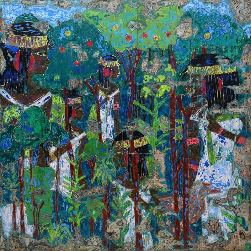 Ibrahim Khatab, ‘Fields of Multidimensional’, 2020, Painting, Mixed media on wood, JM Art Management