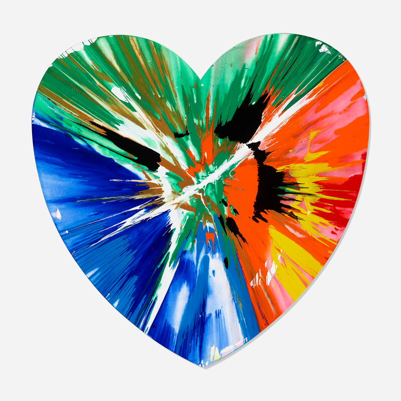 Damien Hirst, ‘Heart Spin Painting’, 2009, Painting, Acrylic on paper, Rosenbaum Contemporary