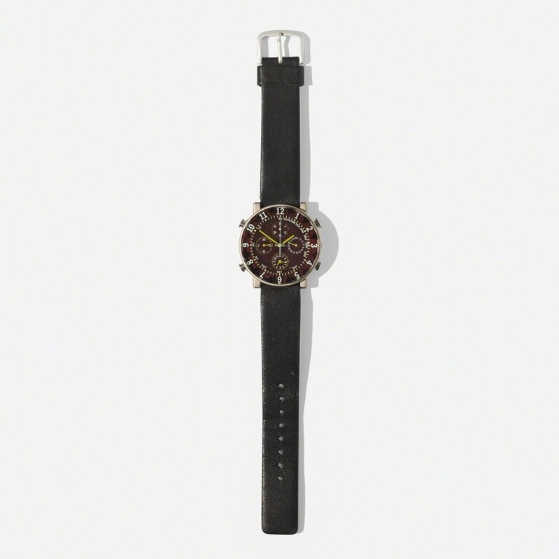 Ettore Sottsass, ‘Sottsass Collection chronograph wristwatch’, c. 1993, Design/Decorative Art, Sapphire glass, stainless steel, base metal, leather, plastic, Rago/Wright/LAMA/Toomey & Co.