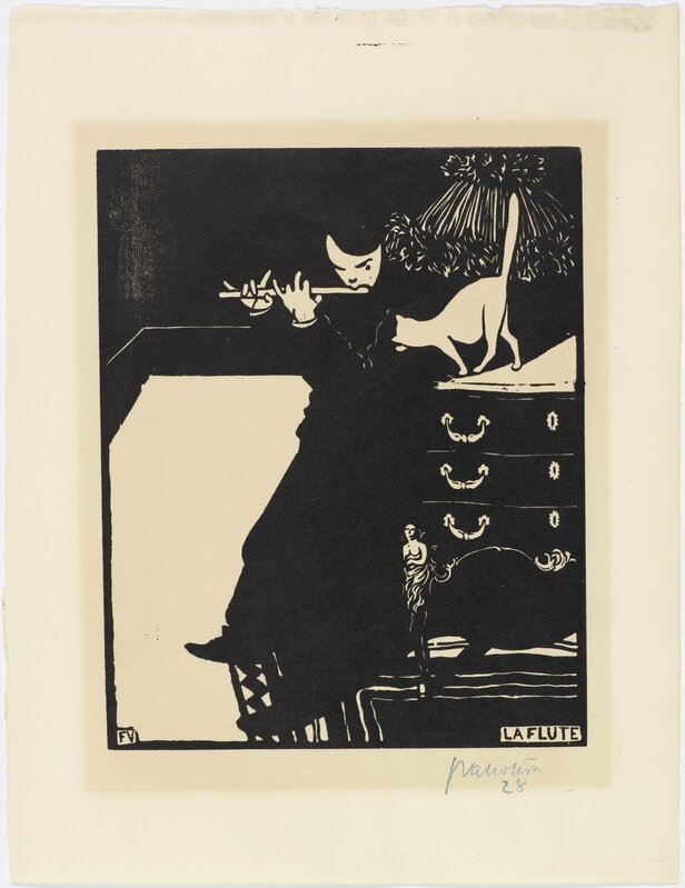 Félix Vallotton, ‘La flute’, 1896, Print, Woodcut, Koller Auctions