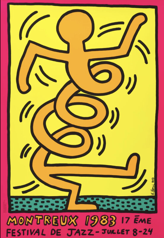 Keith Haring, ‘Montreux Jazz Festival, Original screen-print poster ’, 1983, Posters, Heavy paper, Leonards Art