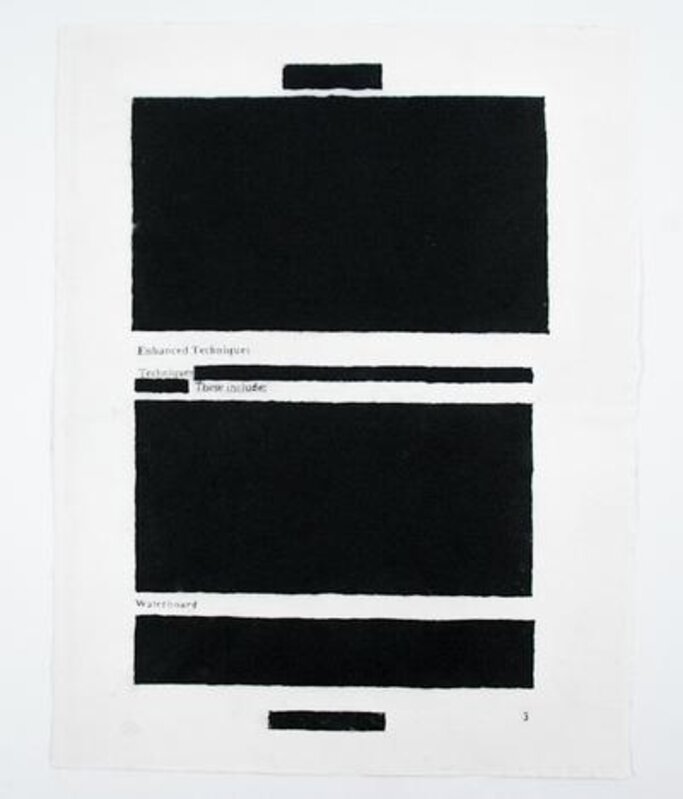 Jenny Holzer, ‘Waterboard 3’, 2012, Drawing, Collage or other Work on Paper, Handmade cotton denim paper, Caviar20