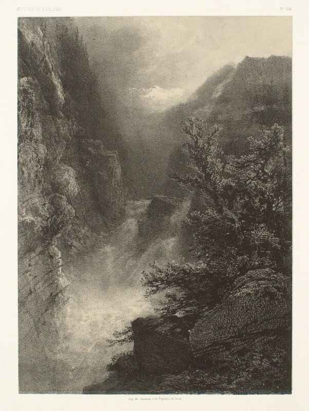Alexandre Calame, ‘Landscape’, 1855, Print, Lithograph with two stones on wove paper, Clark Art Institute