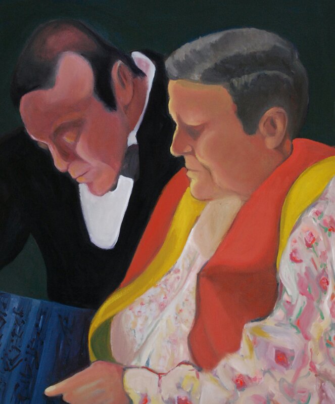 Robert Forte, ‘Virgil Thomson and Gertrude Stein’, 2019, Painting, Oil on canvas, SHIM Art Network