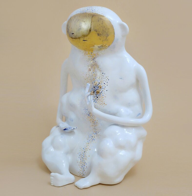 Shamona Stokes, ‘Samian’, 2018, Sculpture, Hand-built ceramic, gold lustre glaze, Deep Space Gallery