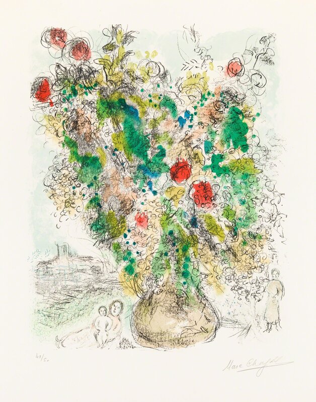 Marc Chagall, ‘Roses and Mimosa’, 1975, Print, Lithograph, Christopher-Clark Fine Art
