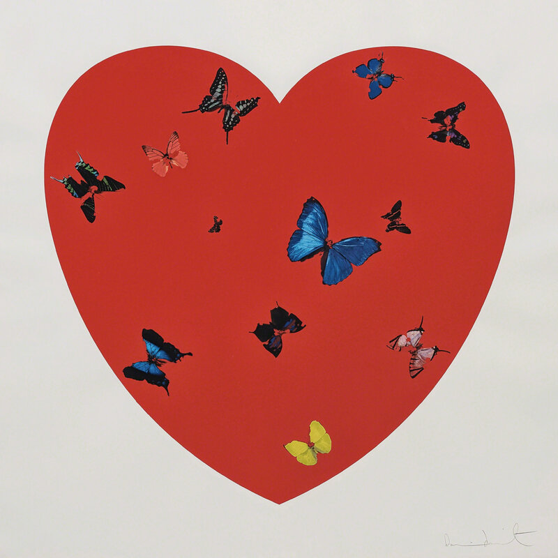 Damien Hirst, ‘All You Need Is Love Love Love’, 2008, Print, Screenprint in colours on wove paper, Tate Ward Auctions