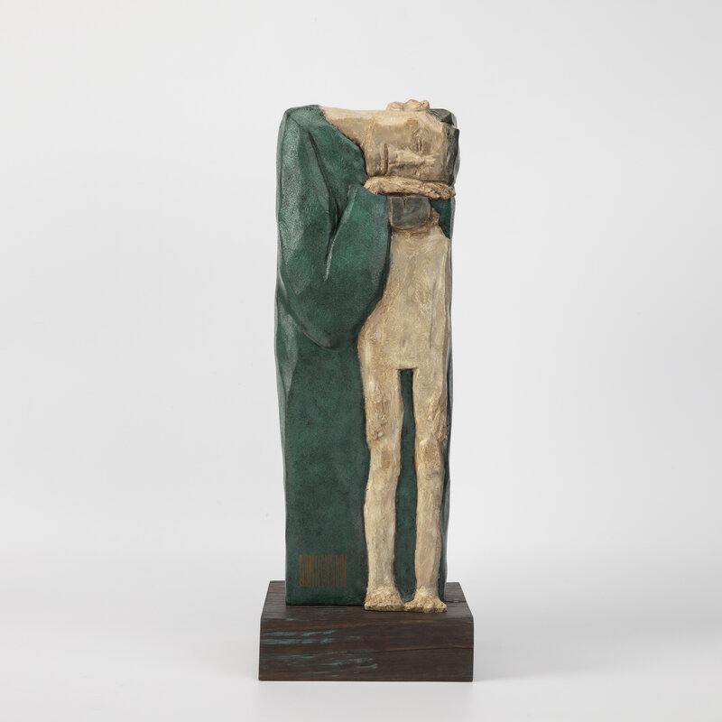 Seongbin Gam, ‘My son, my son’, 2020, Sculpture, Oil on resin, Wooden pedestal, Art Sohyang