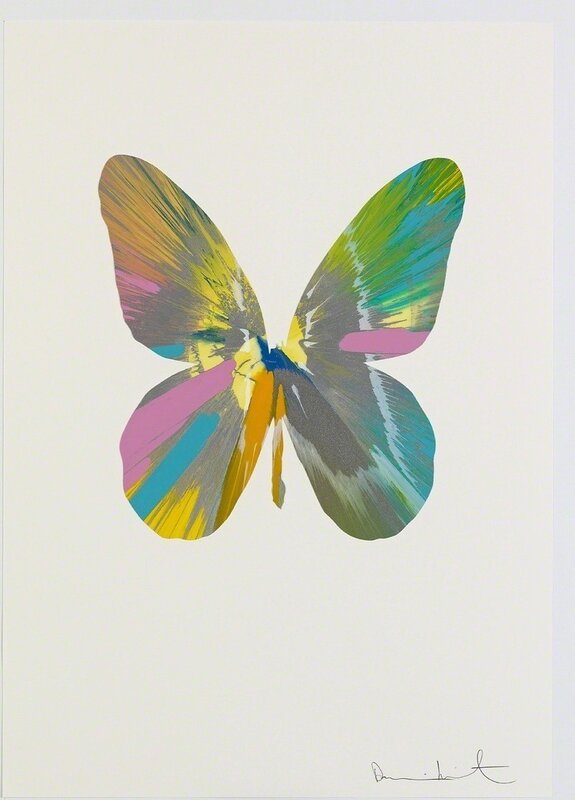 Damien Hirst, ‘Dancing Butterfly - 5 ’, 2013, Painting, Acrylic on paper. Signed in pencil by the artist., Paul Stolper Gallery