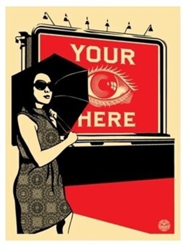 Shepard Fairey, ‘Obey Billboard Eye’, 2008, Print, Recycled speckle tone paper, AYNAC Gallery