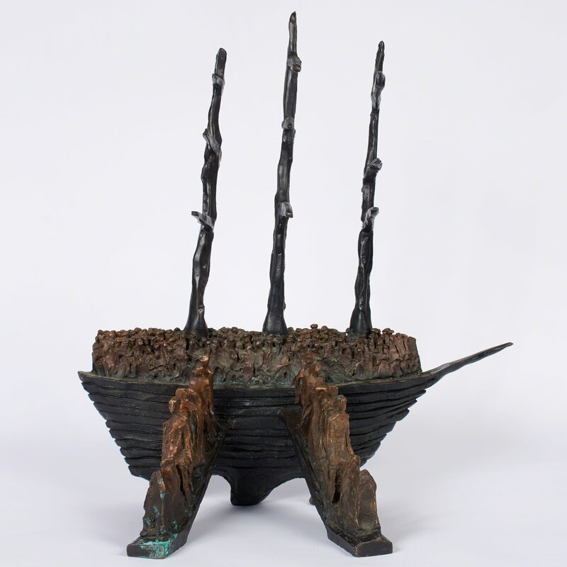 John Behan, ‘Arrival’, Sculpture, Bronze with brown/gold patina, Doyle