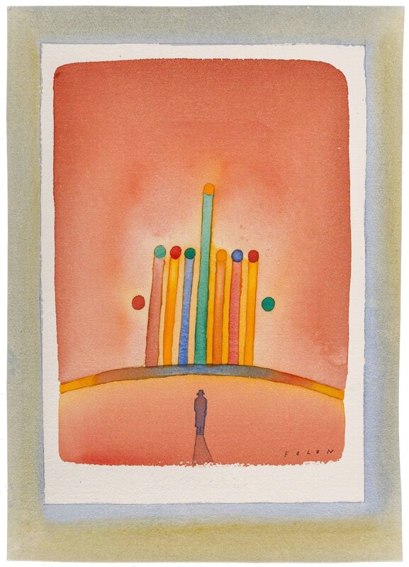 Jean Michel Folon, ‘Architecture’, 2002, Drawing, Collage or other Work on Paper, Watercolour on cardboard, ArtRite