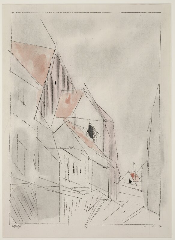Lyonel Feininger, ‘The Choir’, 1946, Drawing, Collage or other Work on Paper, Pen and ink with watercolor, Dallas Museum of Art