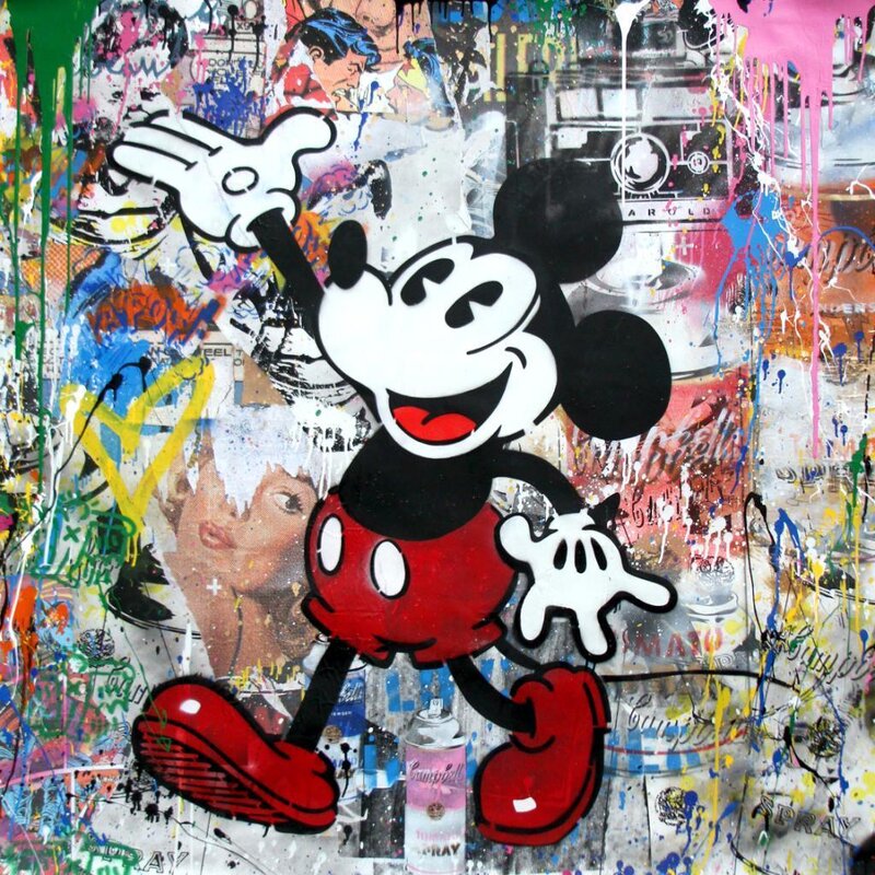 Mr. Brainwash, ‘Mickey’, 2017, Painting, Stencil and mixed media on paper, The Art Dose 