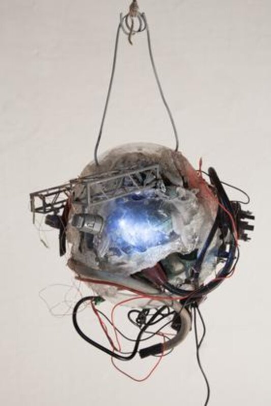 Mathis Altmann, ‘The Creative Class’, 2014, Sculpture, Mixed Media (concrete, chicken bones, metal, plastic, LED lights, wire, miniatures, paper), Freedman Fitzpatrick