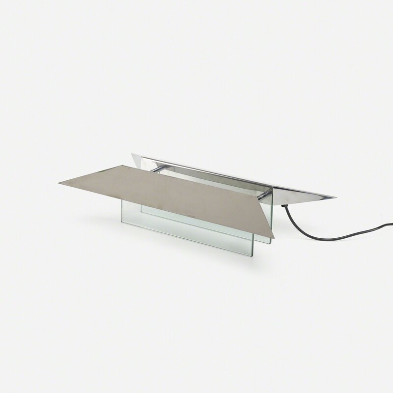 Gae Aulenti, ‘Prototype Pietra table lamp’, 1988, Design/Decorative Art, Chrome-plated steel, glass, Rago/Wright/LAMA/Toomey & Co.