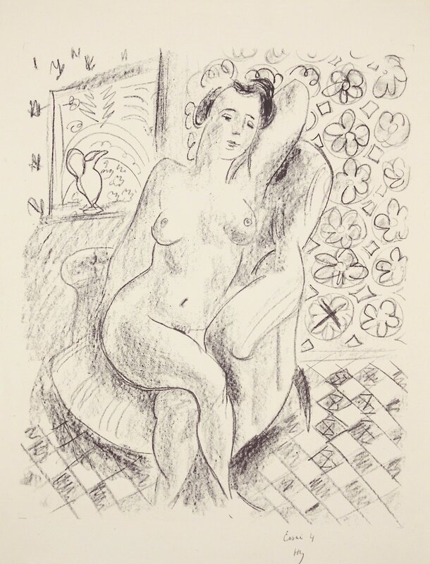 Henri Matisse, ‘Nu au fauteuil sur fond moucharabieh’, 1925, Print, Lithograph on wove paper, Marlborough New York
