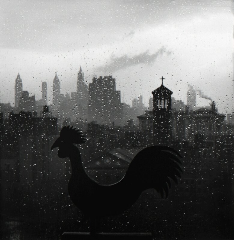 André Kertész, ‘Weather Vane and New York Skyline, September 19’, 1952, Photography, Gelatin silver print, printed c. 1970s, Bruce Silverstein Gallery