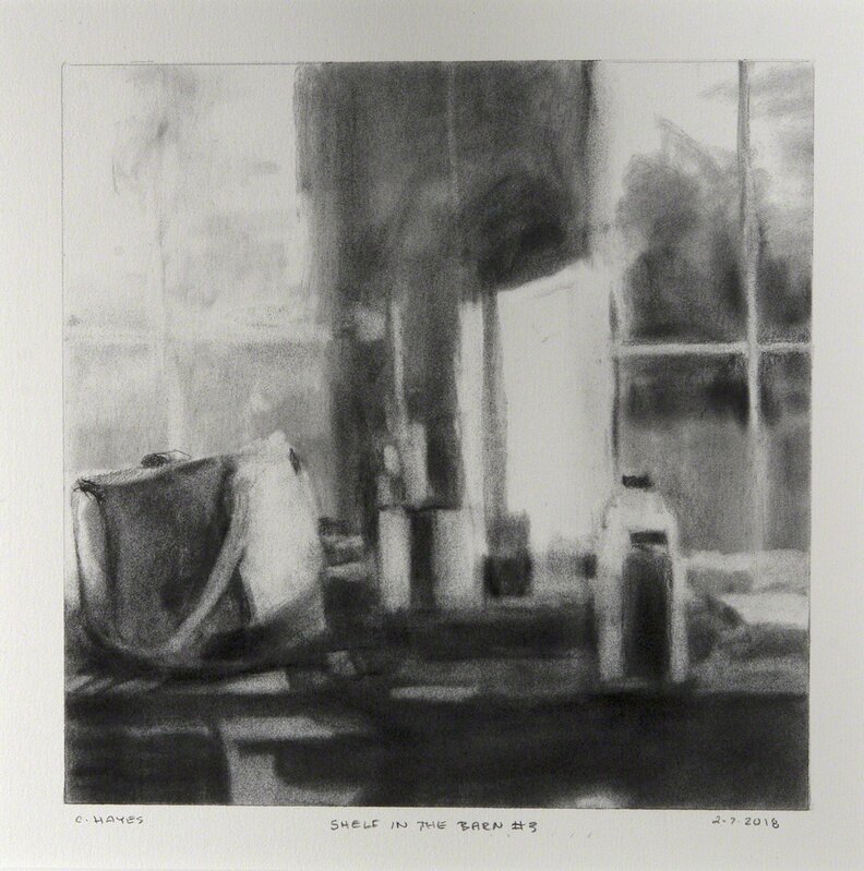Connie Hayes, ‘Shelf In the Barn #3’, Drawing, Collage or other Work on Paper, Charcoal on paper, Dowling Walsh