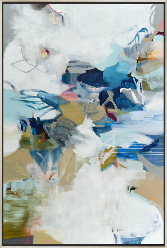 Cat Tesla, ‘Blue Diamond I’, 2021, Mixed Media, Acrylic, oil, oil pastel on canvas, Steidel Contemporary