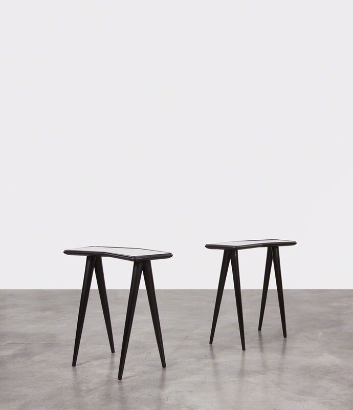Gio Ponti and Pietro Chiesa, ‘Side Tables’, 1936-1941, Design/Decorative Art, Ebonised wood, mirrored glass, Giustini/Stagetti Galleria O. Roma