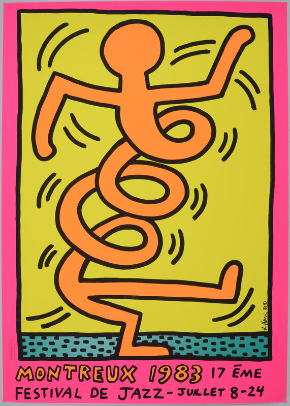 Keith Haring, ‘Montreux Jazz Festival (#A)’, 1983, Print, Very large silkscreen on paper, NCAG