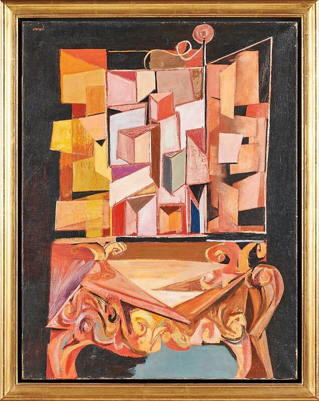 Hananiah Harari, ‘The Red Cabinet’, 1943, Painting, Oil on canvas (framed), Rago/Wright/LAMA/Toomey & Co.