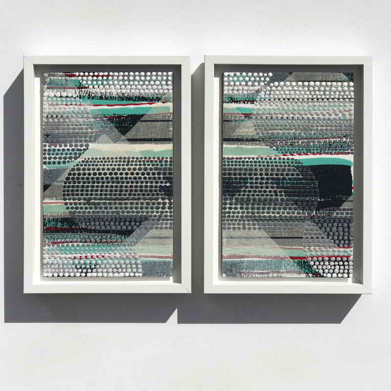 Nina Tichava, ‘Transparency 1 & 2, Diamonds’, 2019, Painting, Acrylic and mixed media on paper, mounted on panel, K Contemporary