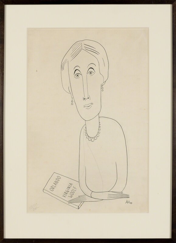 Adolph Hoffmeister, ‘Virginia Woolf’, 1929, Drawing, Collage or other Work on Paper, Ink and graphite on card, Doyle