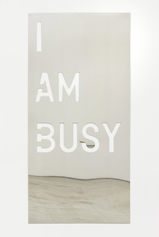 Rirkrit Tiravanija, ‘Untitled 2013 (I Am Busy)’, 2013, Mixed Media, Mirror polished stainless steel, TWO x TWO 