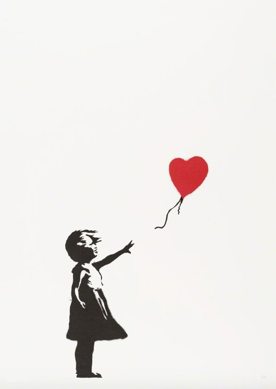 Banksy, ‘Girl With Balloon - Unsigned’, 2004, Print, Screen print on paper, Hang-Up Gallery