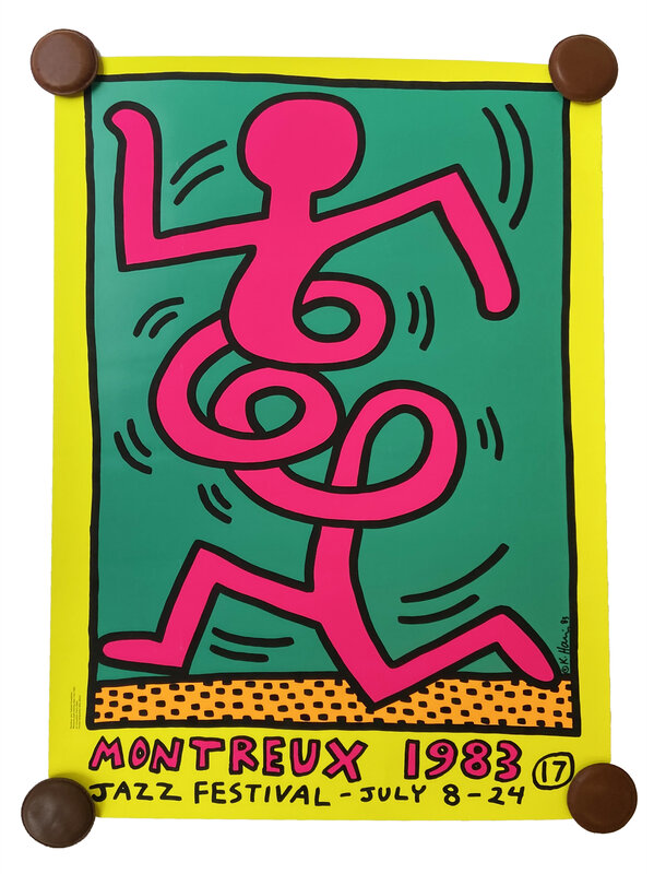 Keith Haring, ‘Keith Haring Montreux Jazz 1983 (Keith Haring prints)’, 1983, Posters, Lithograph in colors., Lot 180 Gallery