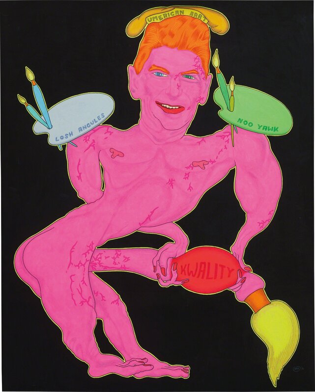 Peter Saul, ‘Umerican Art (Ronald Reagan)’, 1970, Mixed Media, Acrylic and ink on cardboard, Phillips