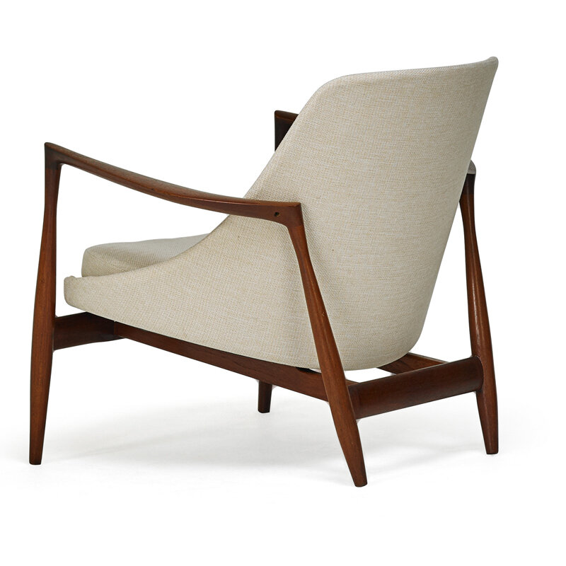 Ib Kofod-Larsen, ‘Elizabeth Lounge Chair, Denmark’, 1960s, Design/Decorative Art, Sculpted Teak, Upholstery, Rago/Wright/LAMA