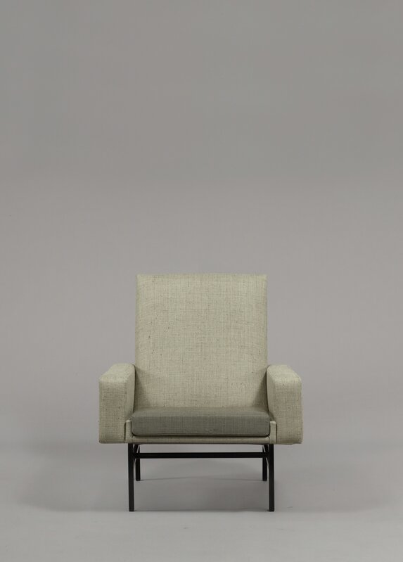 Atelier des Recherches Plastiques (A.R.P), ‘Pair of armchairs 645’, 1955, Design/Decorative Art, Lacquered metal, foam and fabric, Galerie Pascal Cuisinier